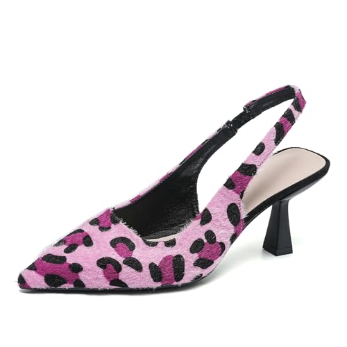 SWDZM Leopard Print Wildleder gewickelt Kopf zurück hohl Spitzen hohen Absatz Gericht Schuhe,Rosa,EU 37.5 SWDZM Leopard Print Wildleder gewickelt Kopf zurück hohl Spitzen hohen Absatz Gericht Schuhe,Rosa,EU 37.5 von SWDZM