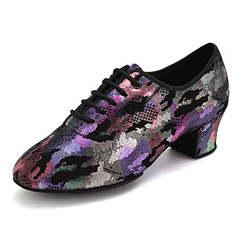 SWDZM Tanzschuhe Damen Latein Schnüren Geschlossene Salsa Tango Moderne Jazz Ballsaal Leistung Schuhe Trainingsschuhe,KC,Ferse-3.5cm,Mehrfarbig,37 EU SWDZM Tanzschuhe Damen Latein Schnüren Geschlossene Salsa Tango Moderne Jazz Ballsaal Leistung Schuhe Trainingsschuhe,KC,Ferse-3.5cm,Mehrfarbig,37 EU von SWDZM