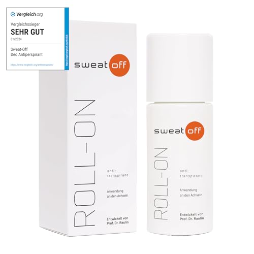 Sweat-Off Antitranspirant Roll On 50ml gegen Schwitzen | Deo Roller gegen Schweiß | Antiperspirant für Männer und Frauen, 1er Pack von SWEAT-OFF