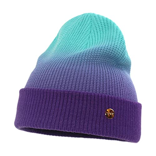 SWECOMZE Unisex warme Beanie Strickmütze, Leicht Weich Feinstrick Mütze doppelt gestrickt, Herbst Winter (Lila) von SWECOMZE