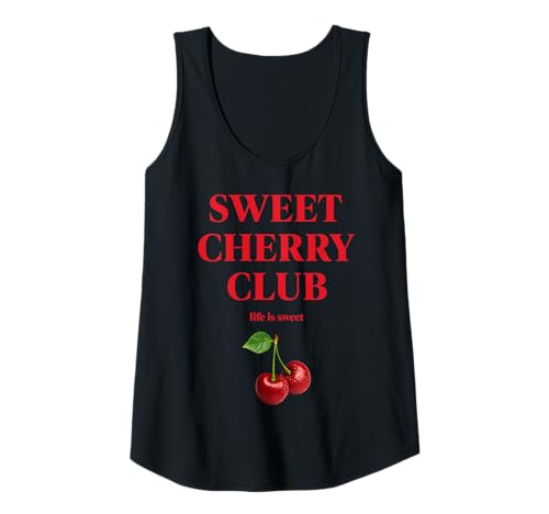 Damen Sweet Cherry Club X Süße Kirschen Club Kirschen Kostüm Tank Top von SWEET CHERRY CLUB X Süße Kirsche Kostüm Karneval