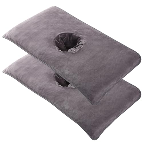 Massage Tischabdeckung 2pcs Weiche Massage Bettdecke mit Gesichtsloch 16x32 '' wiederverwendbares Spa Schönheitsbett -Abdecktuch mit Gesichtsloch Massage Bettlaken für Hautpflege dunkelgraue Schönhe Massage Tischabdeckung 2pcs Weiche Massage Bettdecke mit Gesichtsloch 16x32 '' wiederverwendbares Spa Schönheitsbett -Abdecktuch mit Gesichtsloch Massage Bettlaken für Hautpflege dunkelgraue Schönhe von SWEETBIUTI