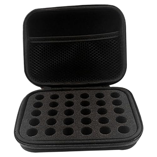 Organizer für ätherische Öl für 30 Flaschen ätherische Ölkoffer mit Maschentasche und POLYester-Schutz 1-3ml ätherischer Ölhalter für die Lagerung ätherischer Ölkoffer von SWEETBIUTI