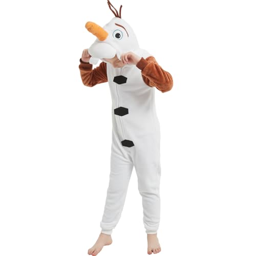 SWEETXIN Einteiler für Erwachsene, Unisex, Halloween, Weihnachten, Cosplay, Kostüm für Damen und Herren, Olaf, XL von SWEETXIN
