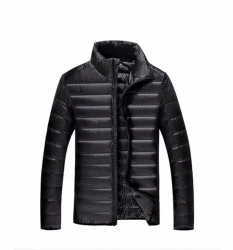 SWEPER Herren Daunenjacke - Plus 5Xl 6Xl 7Xl Jacke Herren Feder Ultraleichte Daunenjacke Für Herren Outwear Mit Tragetasche Mantel - Für Winterreisen, Wandern,Schwarz,5Xl von SWEPER