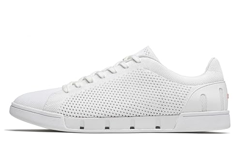 SWIMS Breeze Tennis Knit Sneakers in White, Size 9 von SWIMS