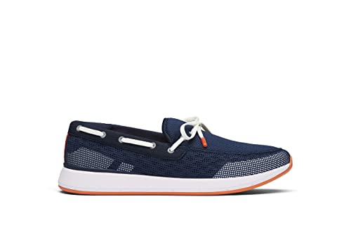 SWIMS Herren Breeze Wave Lace Mokassin, Blau (Navy/White/Orange 048), 45 EU von SWIMS