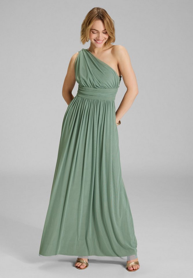 SWING Abendkleid - Abendkleid One Shoulder aus Mesh Taillierter Schnitt mit ausgestelltem Rockteil von SWING