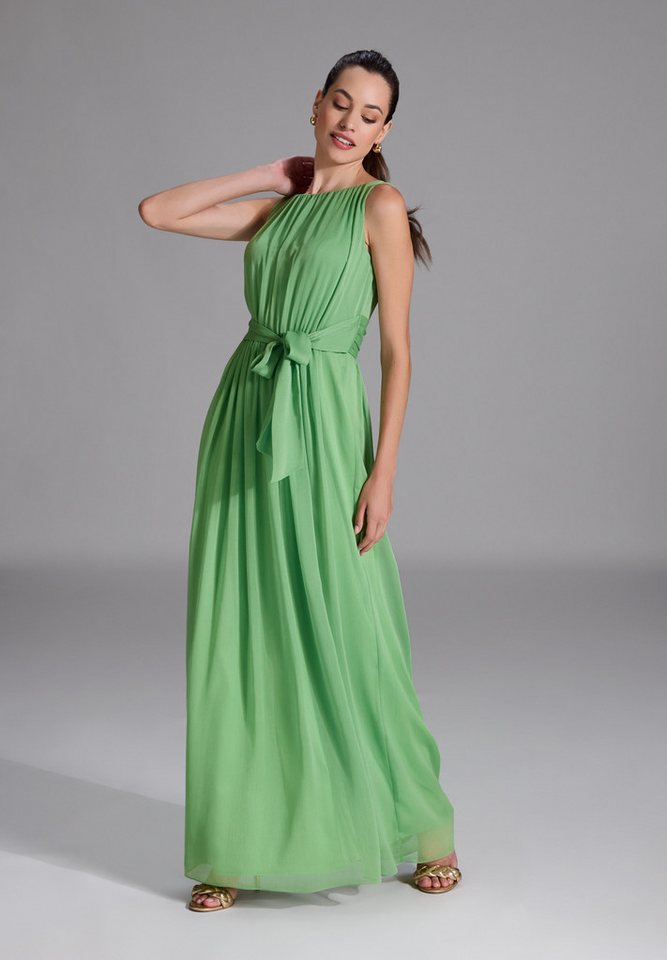 SWING Abendkleid - Abendkleid aus Crinkle Chiffon mit Knoten Detail Taillierter Schnitt mit ausgestelltem Rockteil von SWING