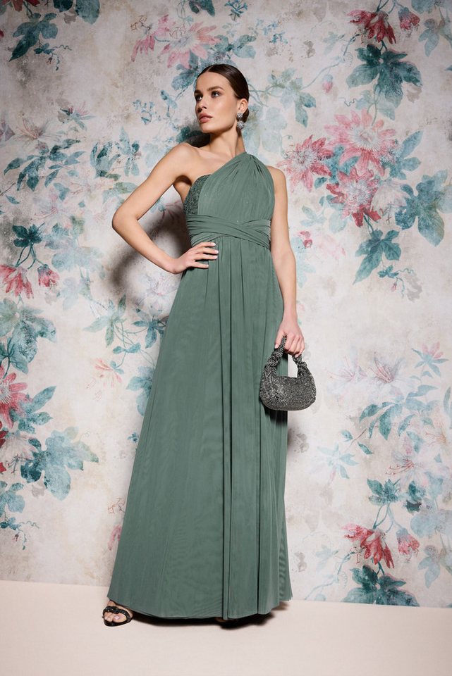 SWING Abendkleid Figurbetonte Passform mit fließendem Rockteil von SWING