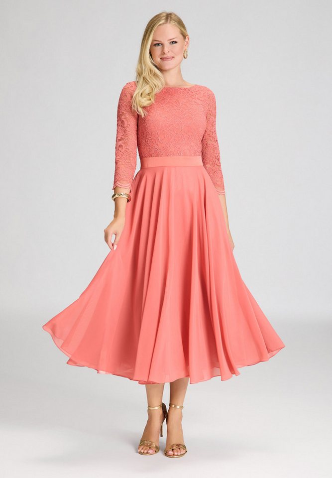 SWING Abendkleid Taillierter Schnitt mit ausgestelltem Rockteil von SWING