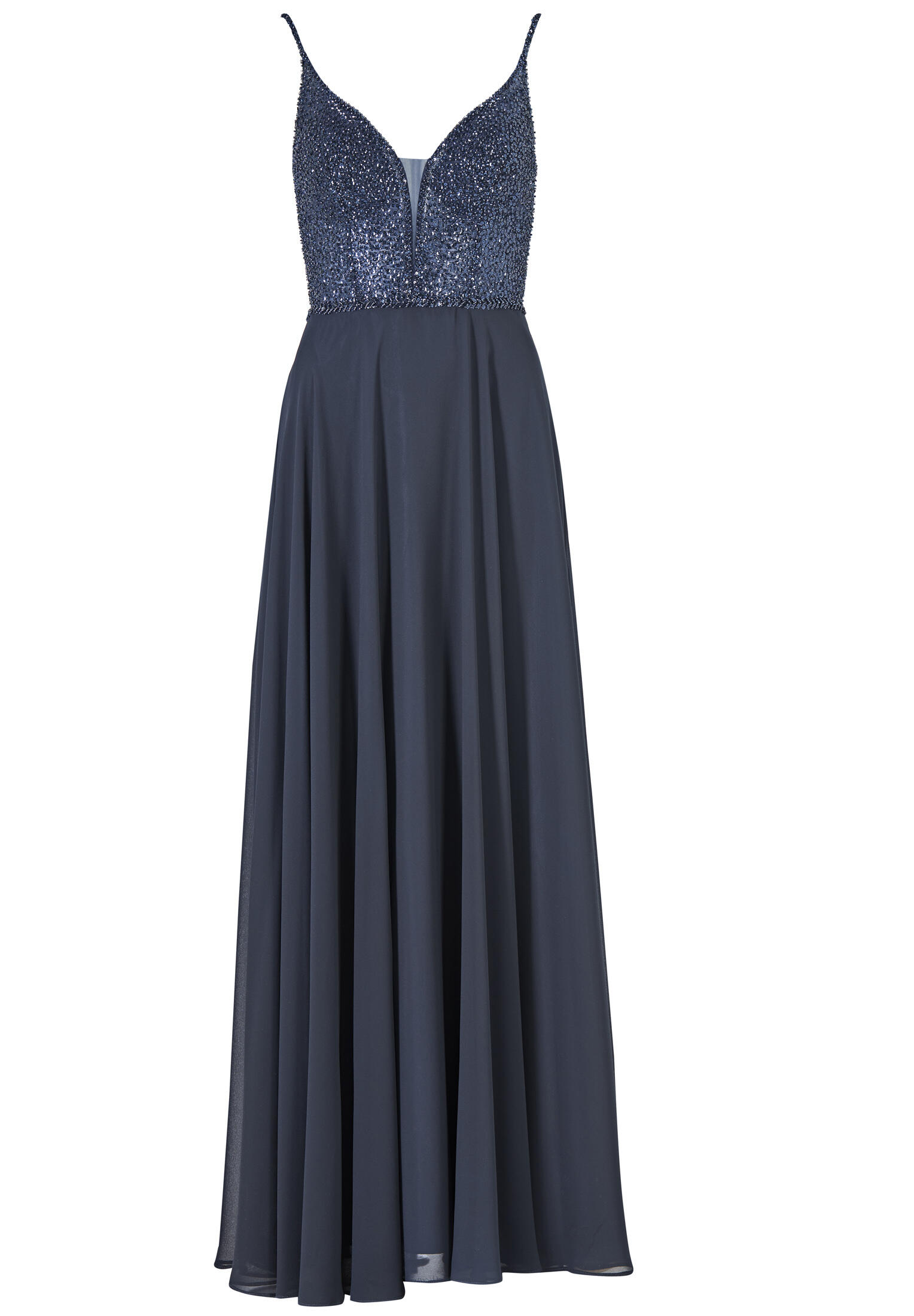 SWING - Abendkleid aus Materialmix navy - Gr. - 42 von SWING
