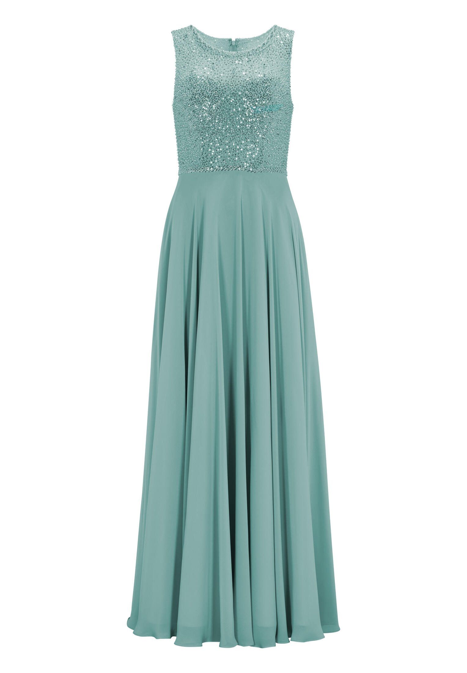 SWING - Abendkleid aus Materialmix turqouise blue - Gr. - 42 von SWING