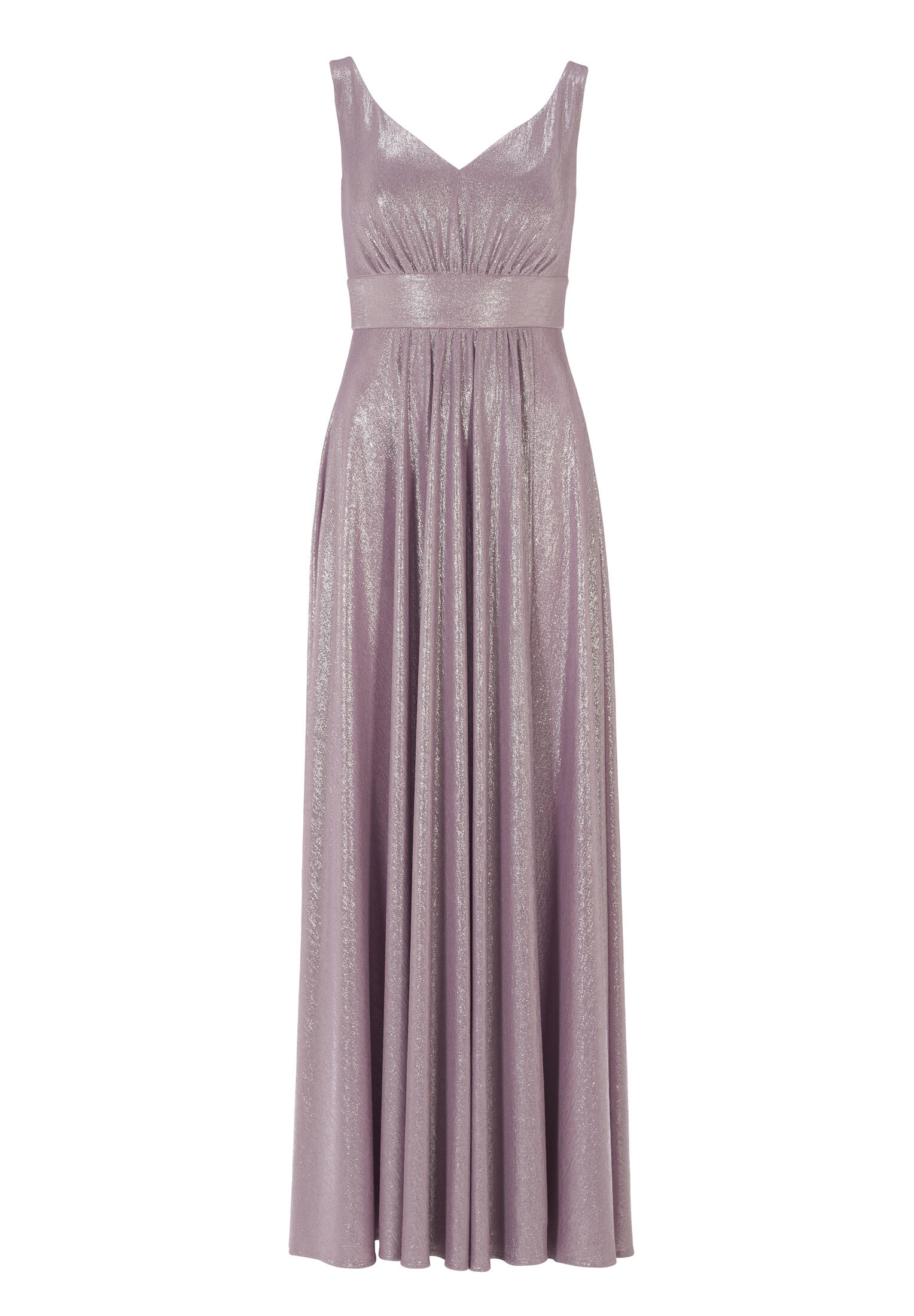 SWING - Abendkleid aus foliertem Jersey mit Beinschlitz mauve purple - Gr. - 38 von SWING
