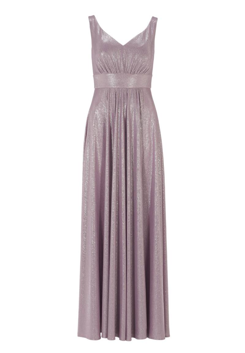 SWING - Abendkleid aus foliertem Jersey mit Beinschlitz mauve purple - Gr. - 38 von SWING