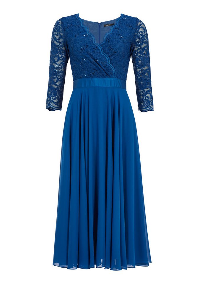 SWING Abendkleid - mit Spitze - Anlassmode - Cocktailkleid Midilänge von SWING