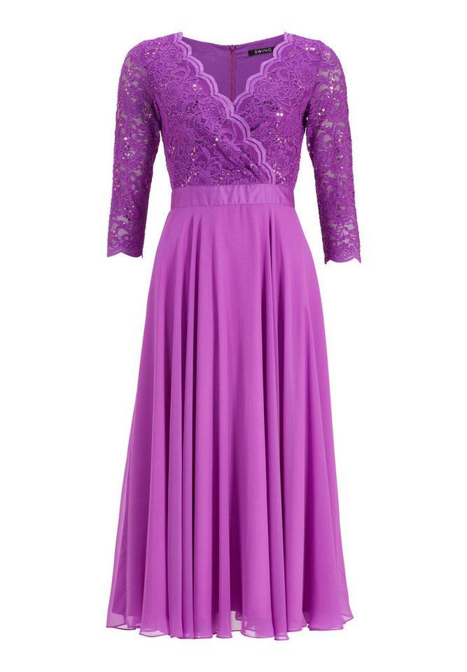 SWING Abendkleid - mit Spitze - Anlassmode - Cocktailkleid Midilänge von SWING