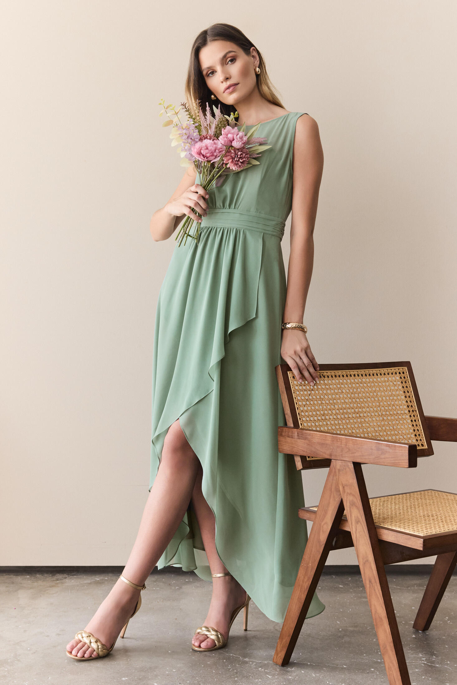 SWING - Abendkleid mit Vokuhila Rock navy - Gr. - 40 von SWING