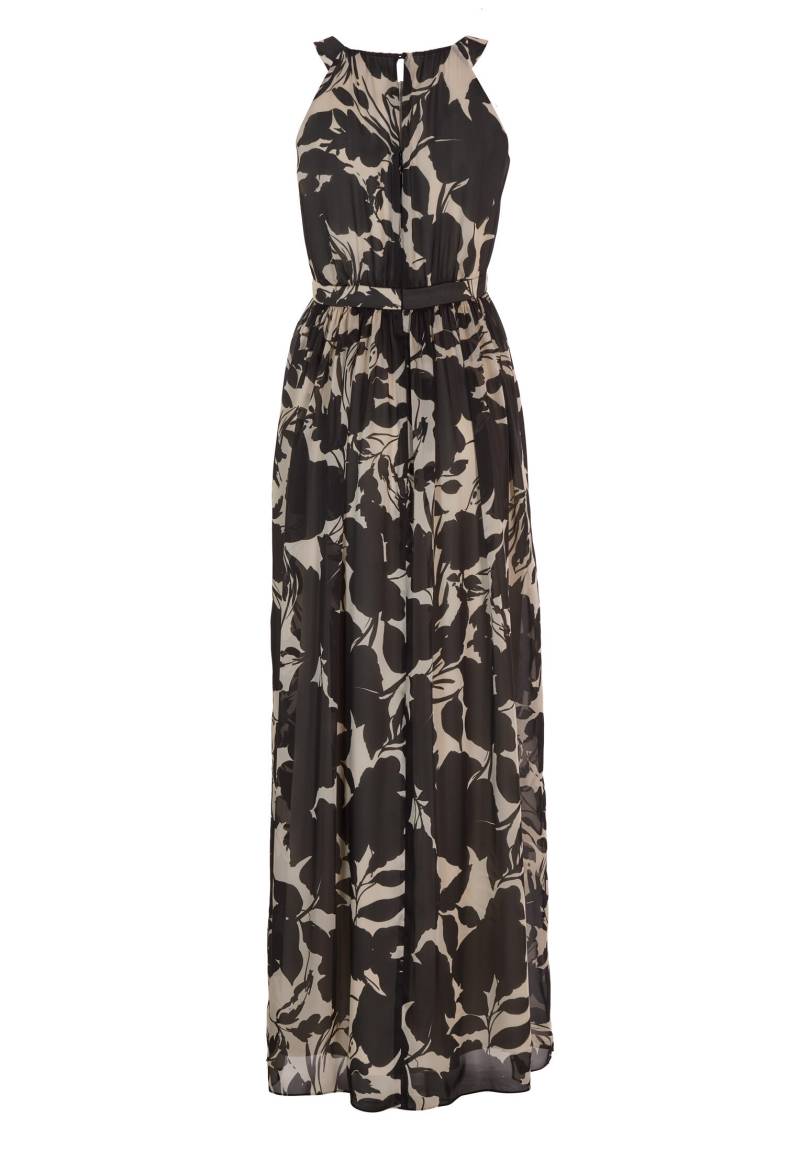 SWING - Abendkleid mit monochromen Blütendruck black / ivory - Gr. - 34 von SWING