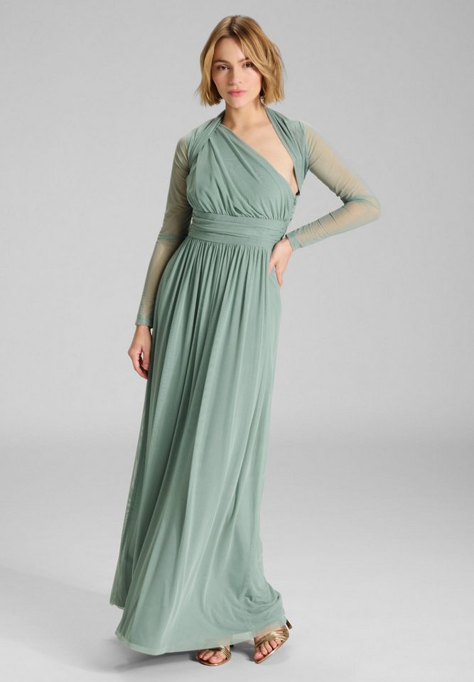 SWING Boleroblazer - Bolero aus Mesh mit Raffblende Figurbetonter Schnitt von SWING