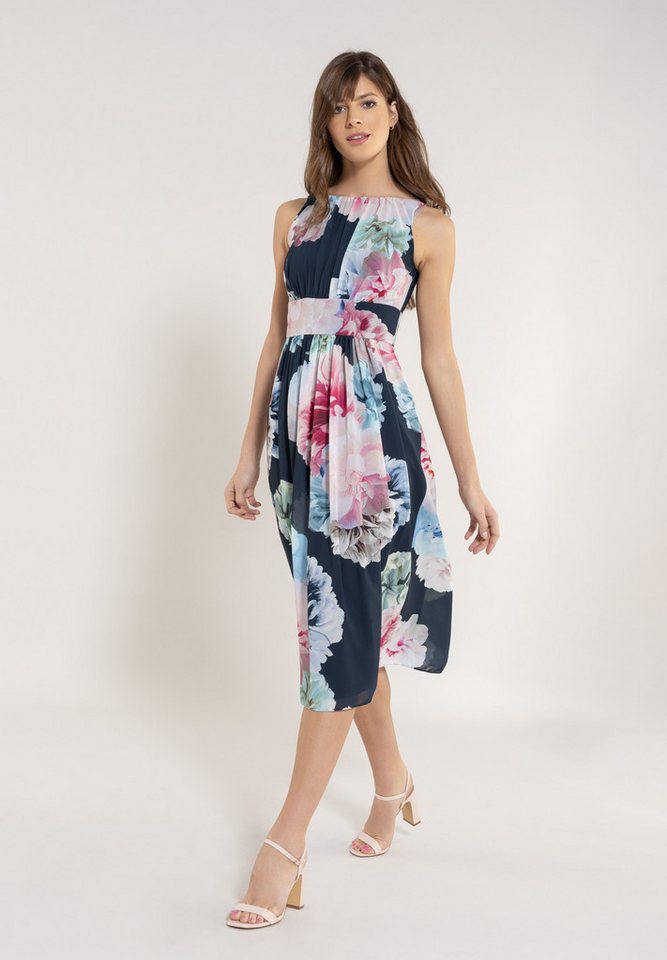 SWING Cocktailkleid - Cocktailkleid aus bedrucktem Chiffon Ärmellos von SWING
