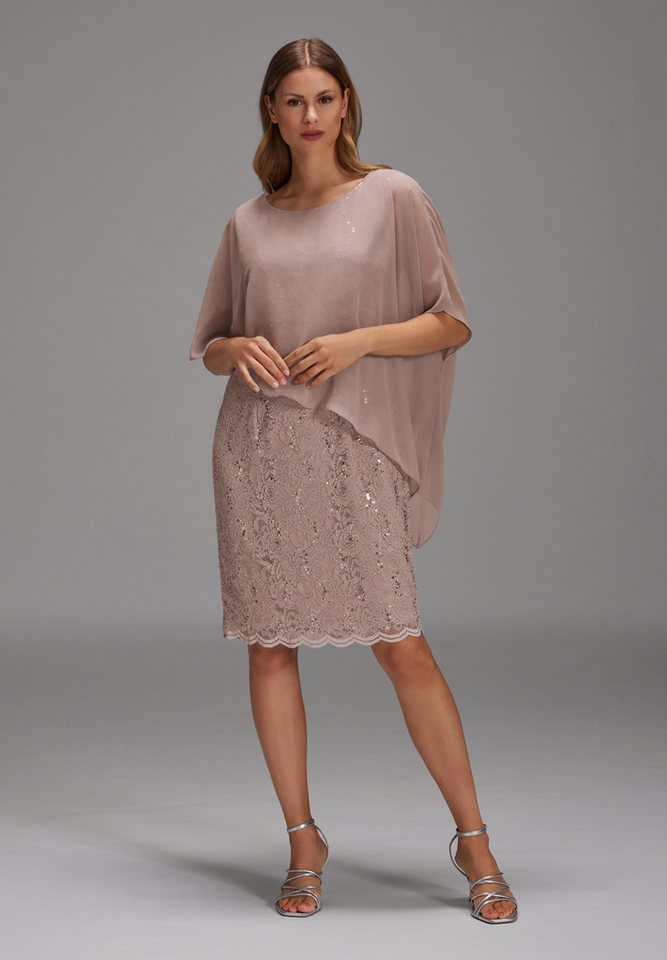 SWING Cocktailkleid - Cocktailkleid mit Überwurf Figurbetonte Passform von SWING