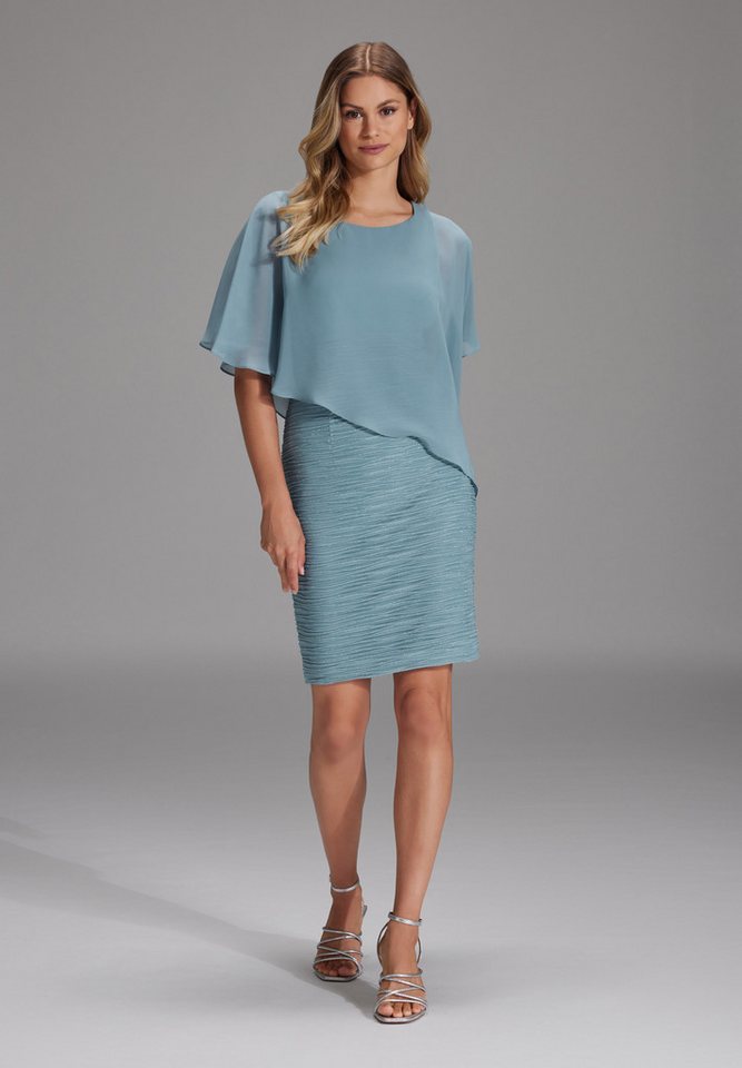 SWING Cocktailkleid - Cocktailkleid mit Überwurf Taillierter Schnitt mit asymmetrisch fallendem Chiffon-Überwurf von SWING