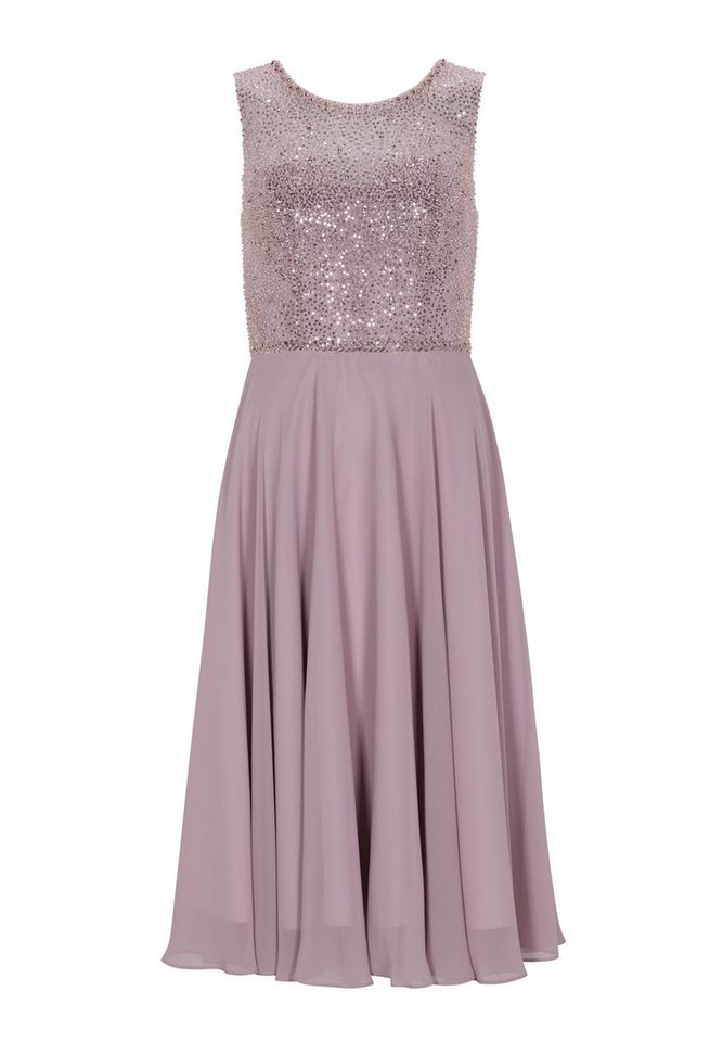 SWING Cocktailkleid - Partykleid - Midikleid - Paillettenoberteil mit Chiffonrock von SWING