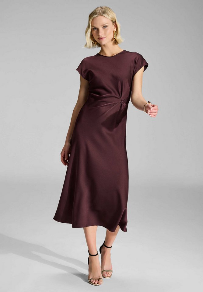 SWING Cocktailkleid - Slip Dress aus Satin mit Twist Detail Figurbetonte Passform mit fließendem Rockteil von SWING