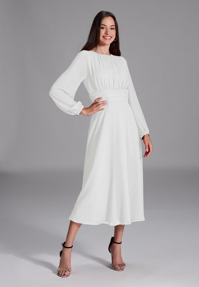 SWING Cocktailkleid Taillierter Schnitt mit ausgestelltem Rockteil von SWING