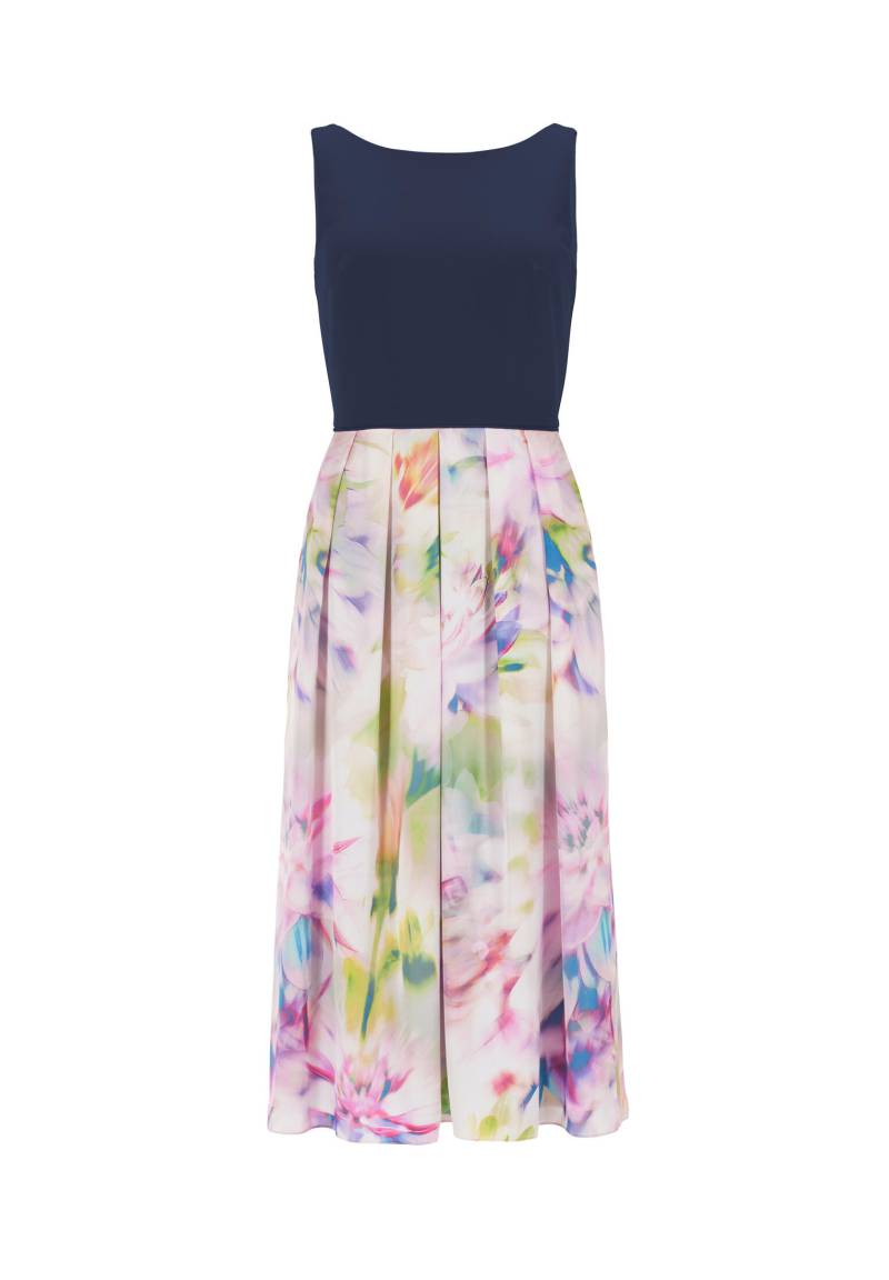 SWING - Cocktailkleid aus Material Mix navy / multi - Gr. - 38 von SWING