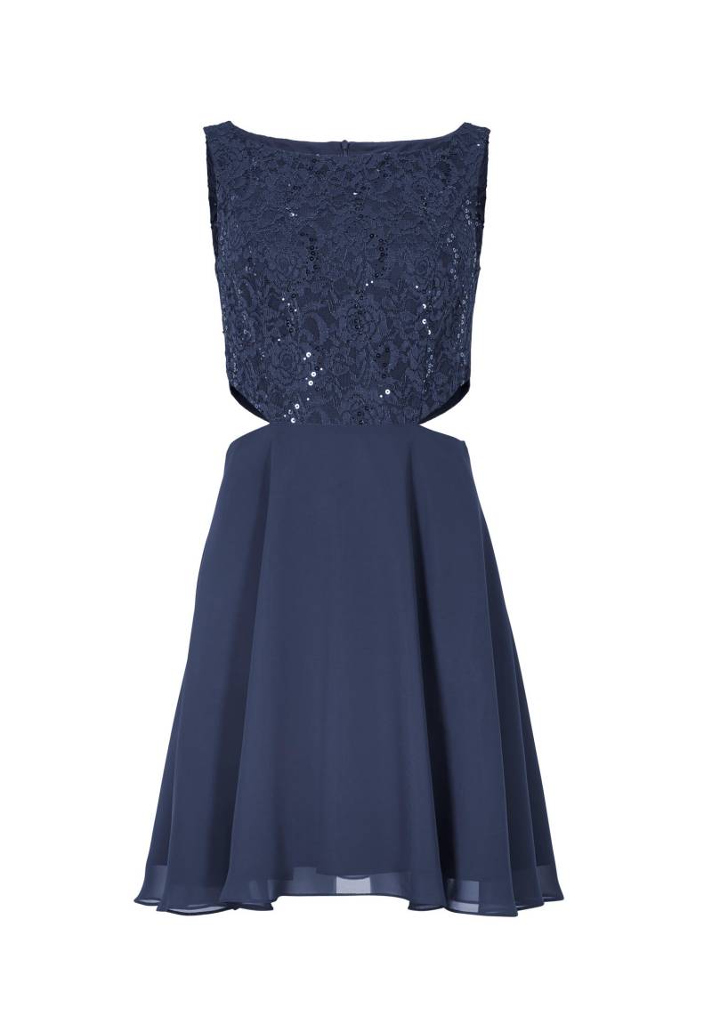 SWING - Cocktailkleid aus Material-Mix navy - Gr. - 34 von SWING