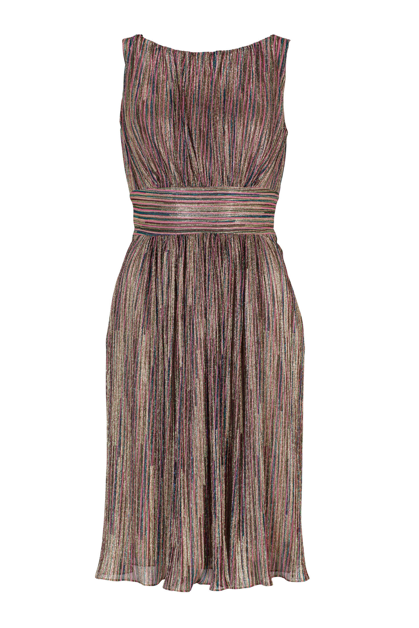 SWING - Cocktailkleid aus Plissee lightrose / multi - Gr. - 42 von SWING