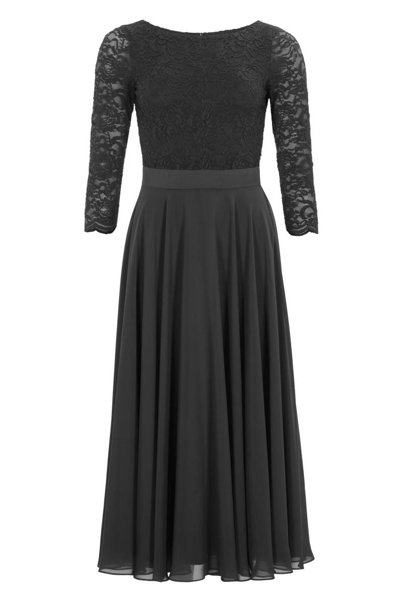 SWING - Cocktailkleid aus Spitze und Chiffon black - Gr. - 32 von SWING