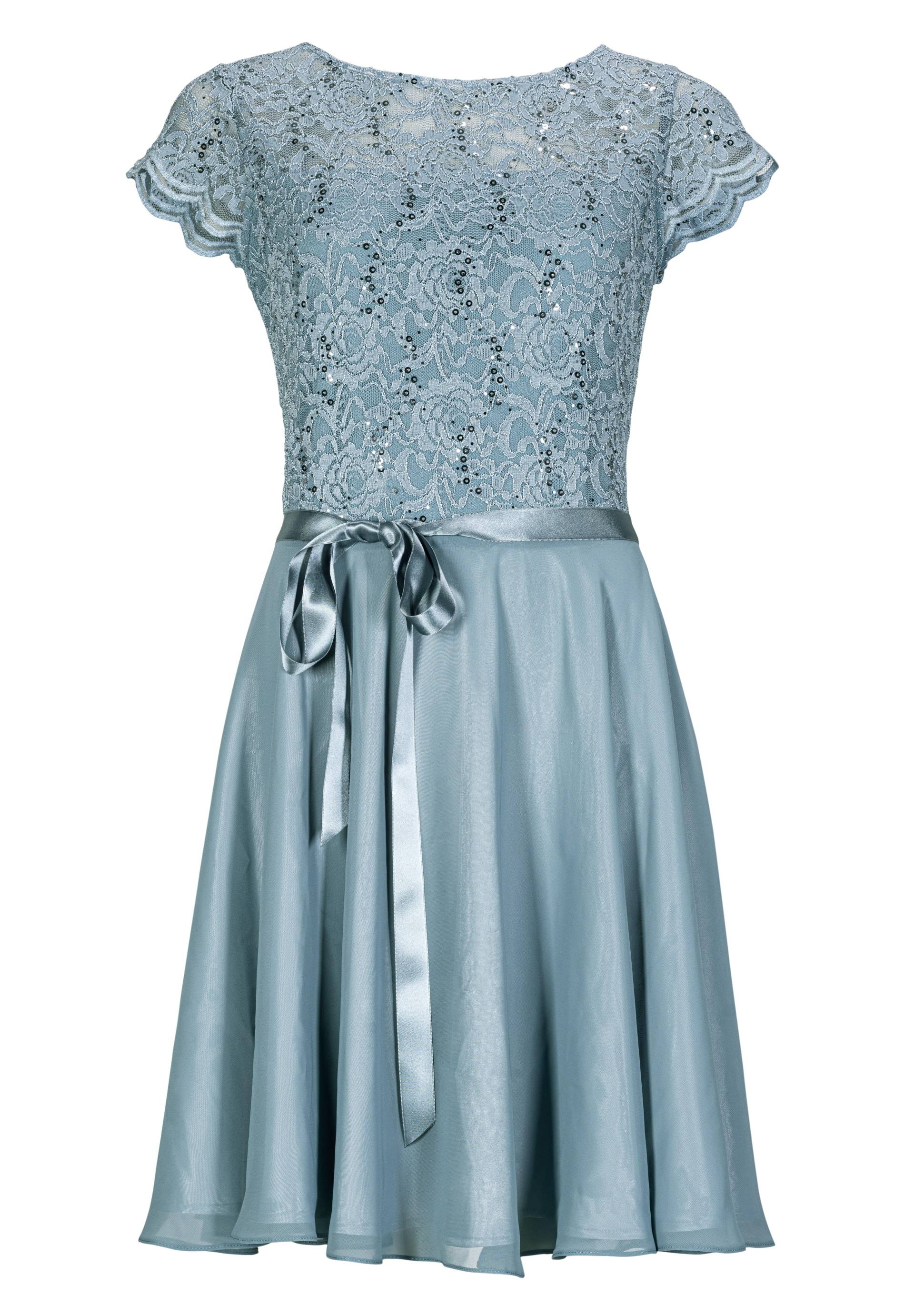 SWING - Cocktailkleid aus Spitze und Chiffon indigo - Gr. - 38 von SWING