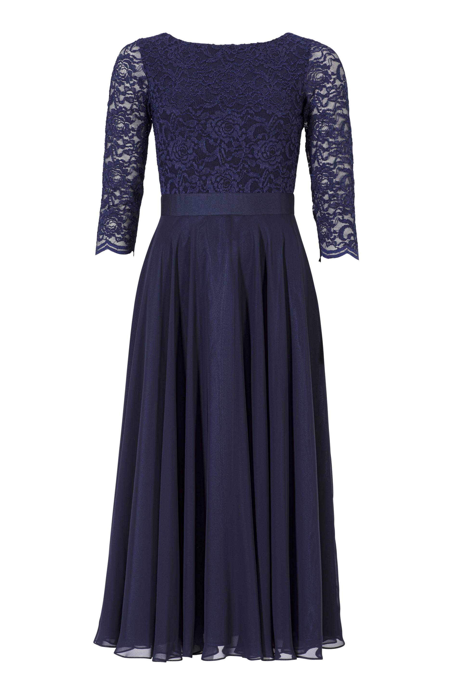 SWING - Cocktailkleid aus Spitze und Chiffon navy - Gr. - 48 von SWING