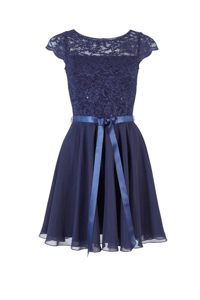 SWING - Cocktailkleid aus Spitze und Chiffon navy von SWING