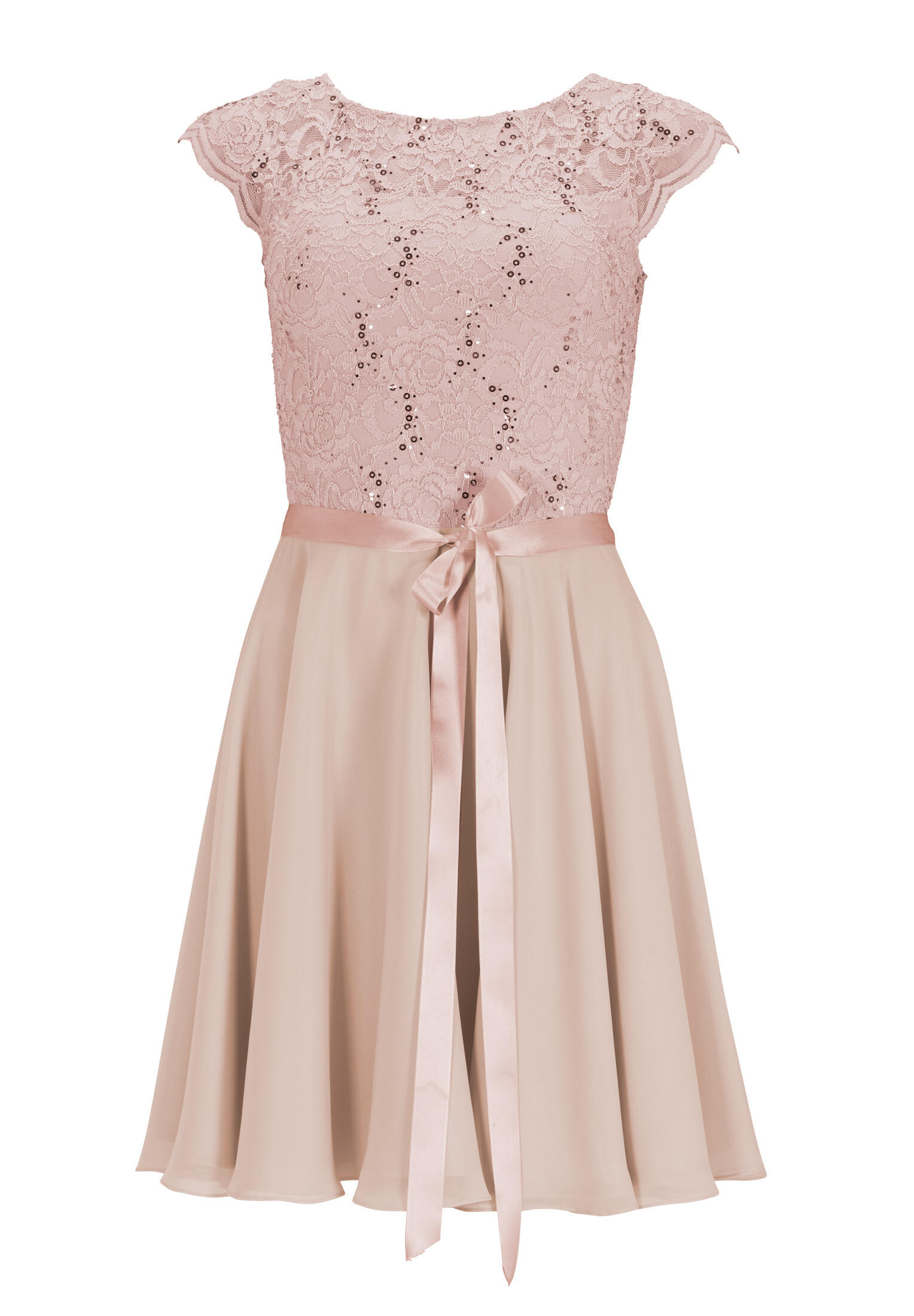 SWING - Cocktailkleid aus Spitze und Chiffon peach blush - Gr. - 38 von SWING