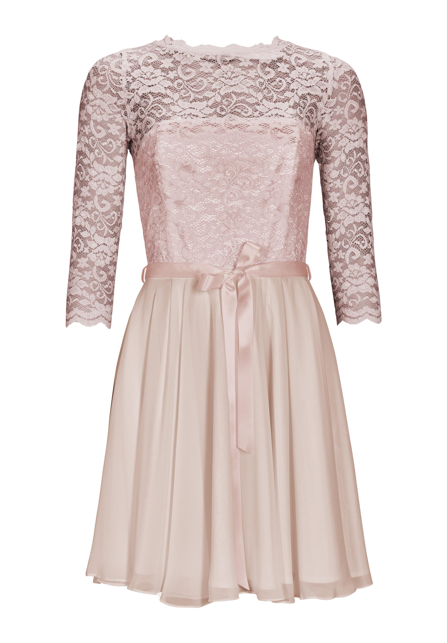 SWING - Cocktailkleid aus Spitze und Chiffon peach blush - Gr. - 42 von SWING