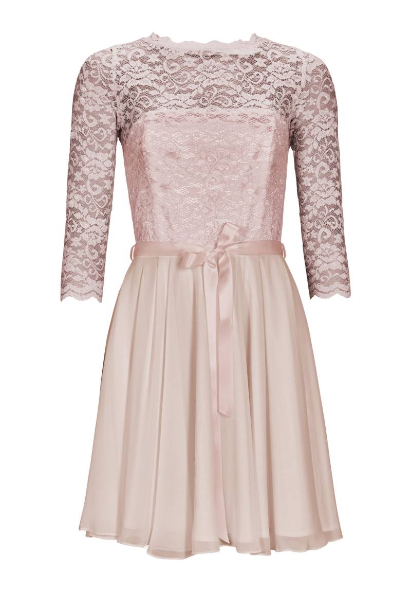 SWING - Cocktailkleid aus Spitze und Chiffon peach blush - Gr. - 42 von SWING