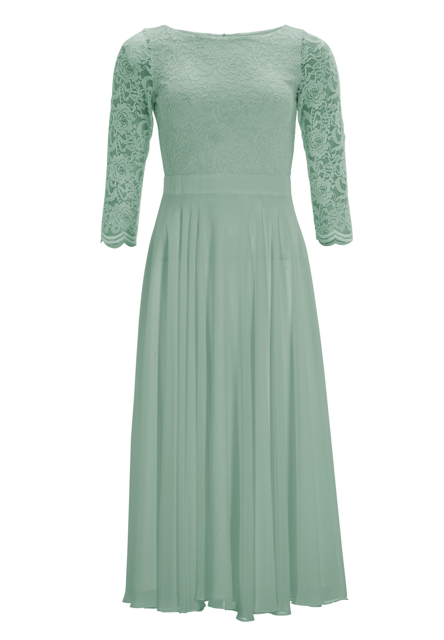 SWING - Cocktailkleid aus Spitze und Chiffon soft green - Gr. - 48 von SWING