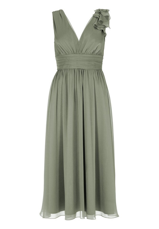 SWING Cocktailkleid - elegantes Partykleid aus Crinkle Chiffon mit Volant Detail von SWING