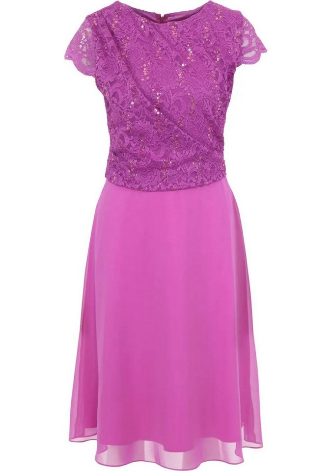 SWING Cocktailkleid - festliches Kleid - Anlasskleid aus Material-Mix von SWING