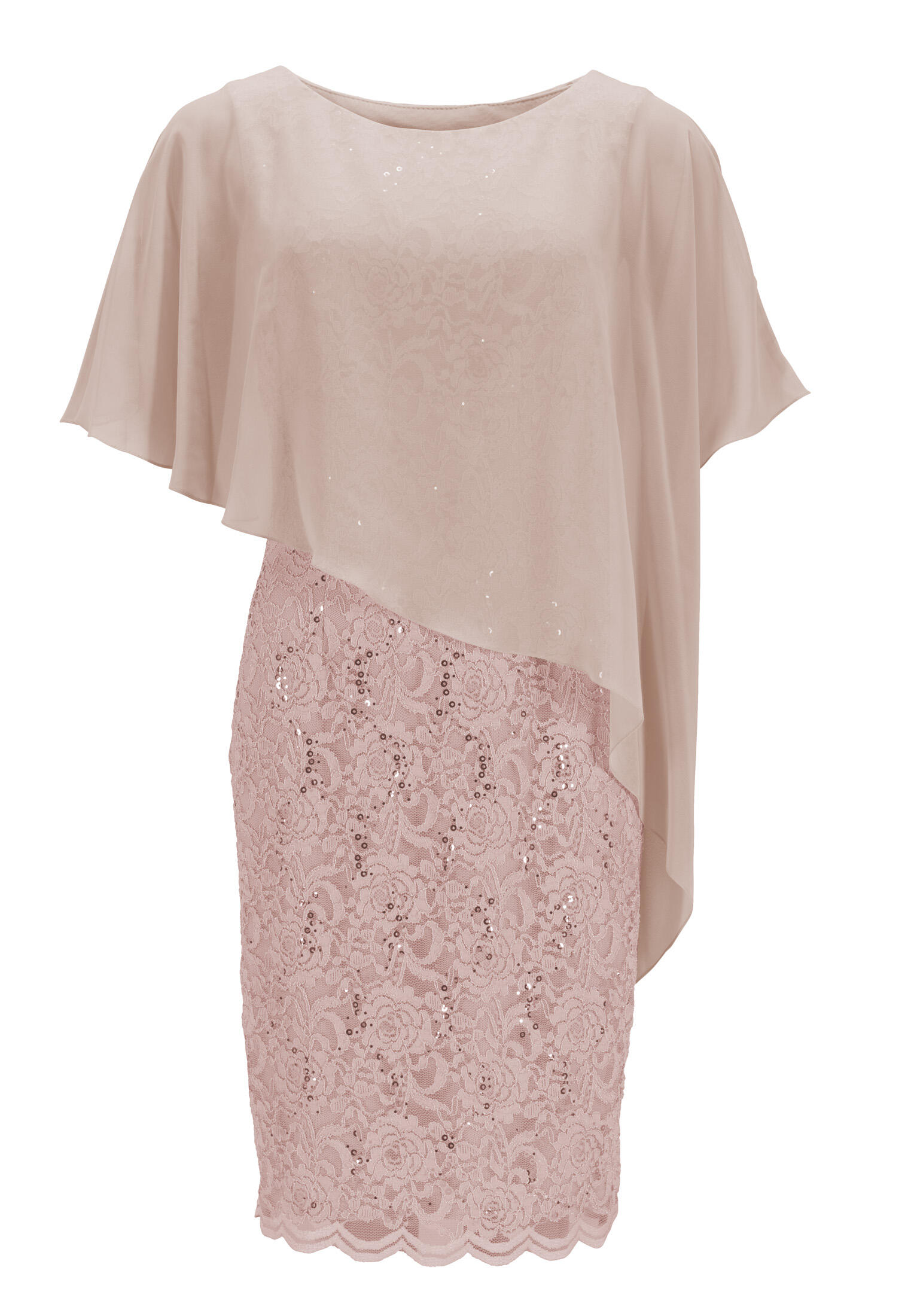 SWING - Cocktailkleid mit Überwurf peach blush - Gr. - 44 von SWING