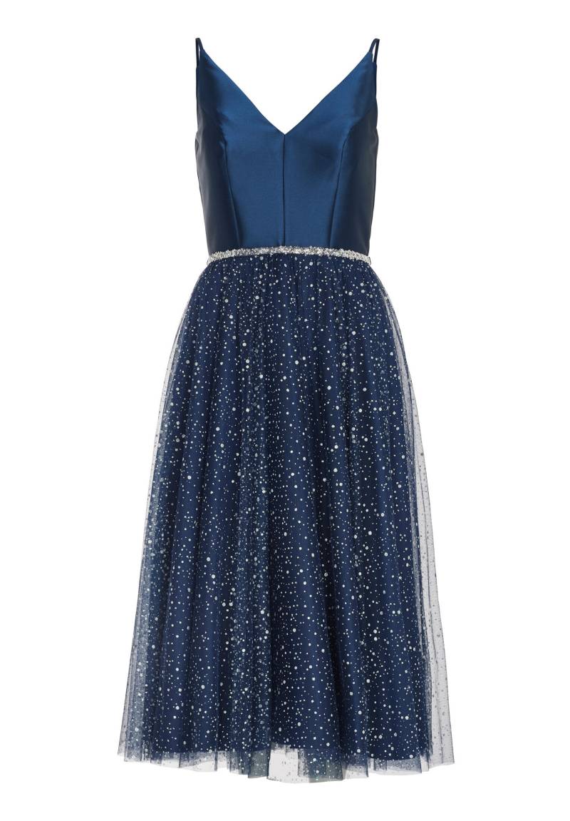 SWING - Cocktailkleid mit bedrucktem Tüllrock navy - Gr. - 42 von SWING