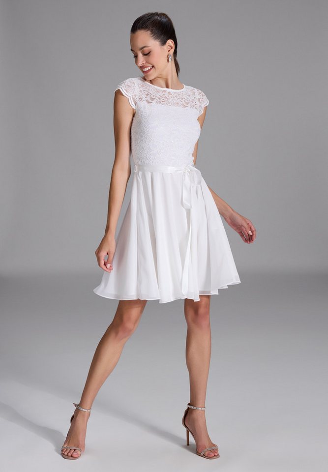 SWING Cocktailkleid Taillierte Passform mit ausgestelltem Rockteil von SWING