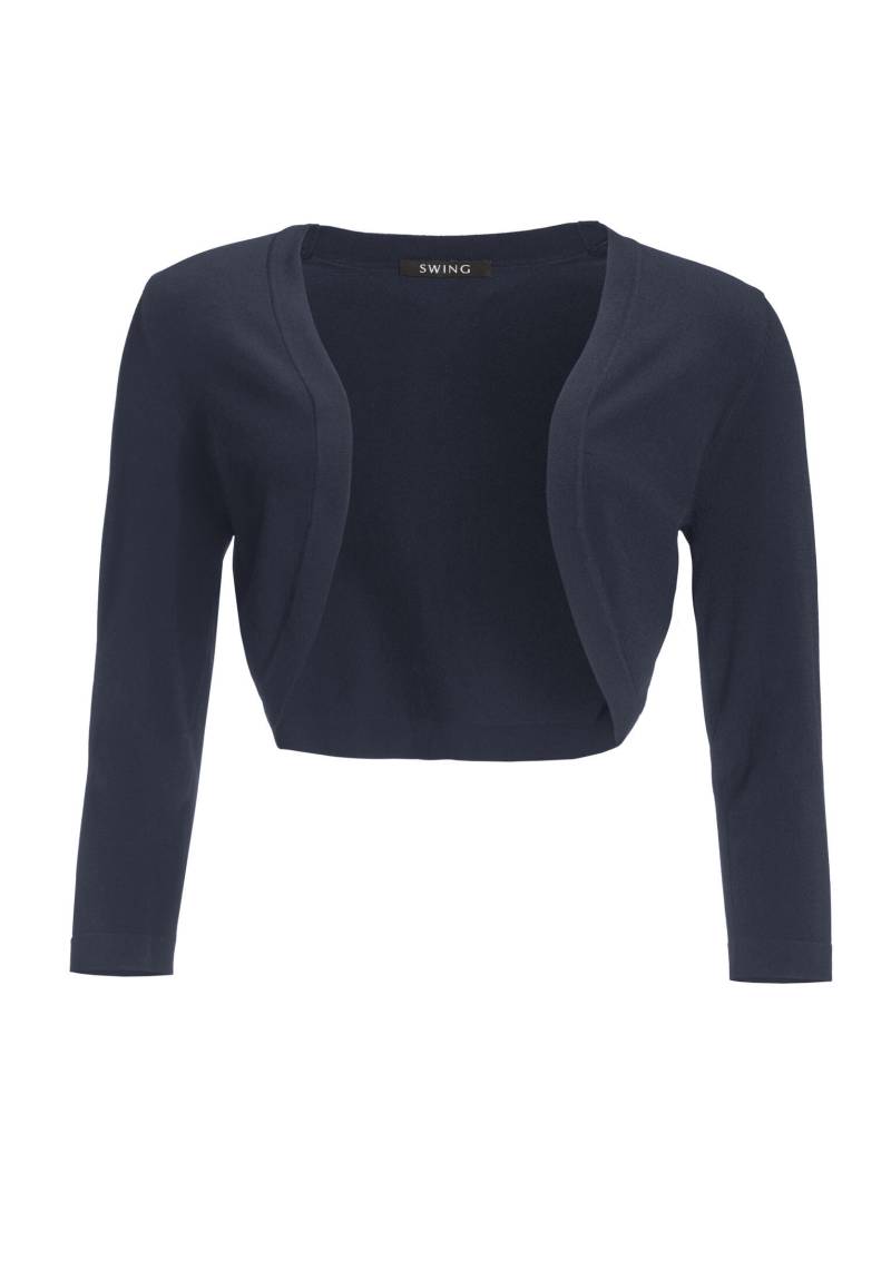 SWING - Cropped Bolero mit 3/4 Arm navy - Gr. - 36 von SWING