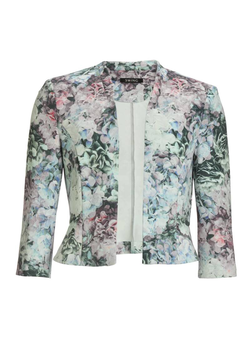 SWING - Floral bedruckter Scuba Blazer deep slate / multi von SWING
