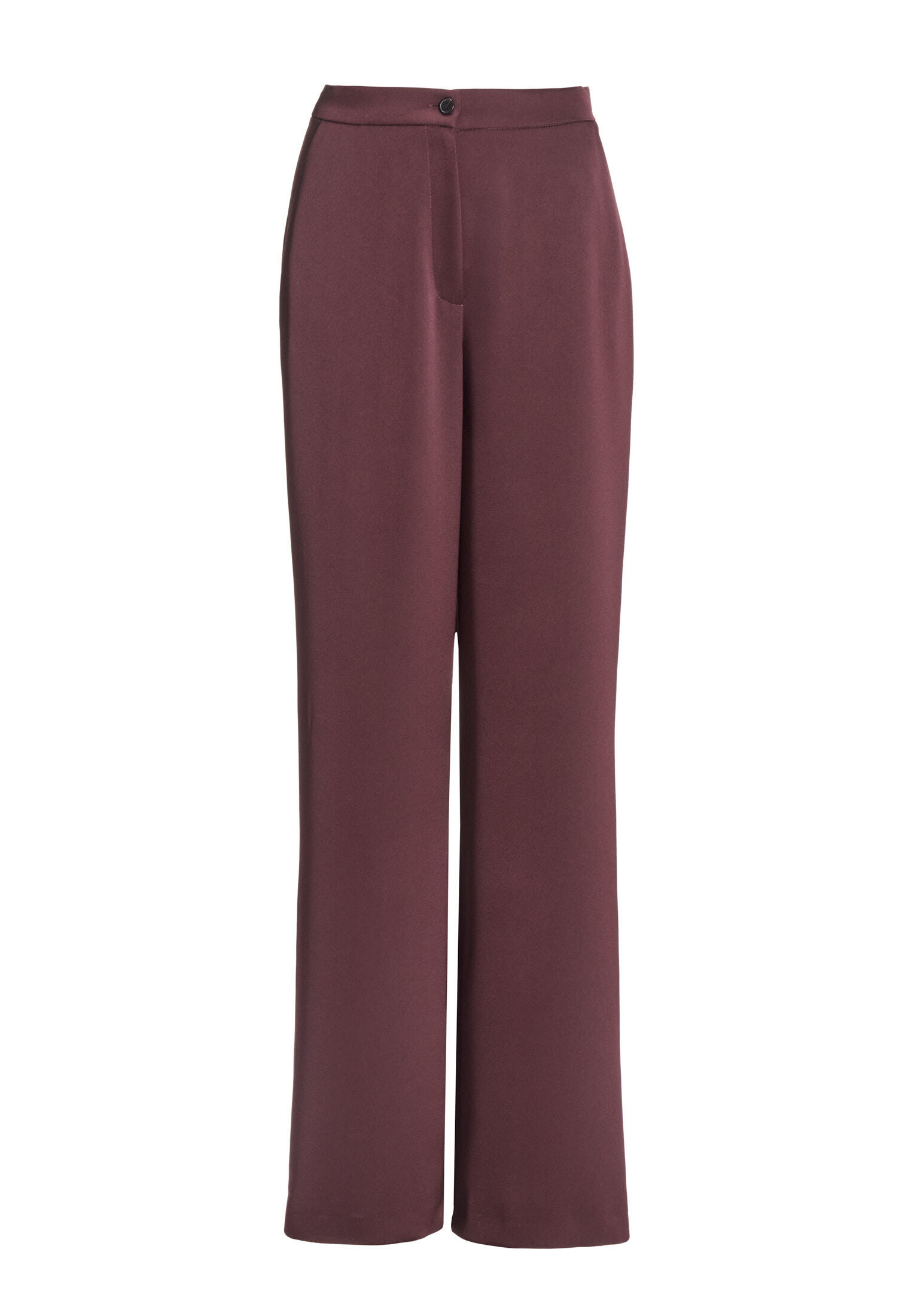 SWING - Hose aus Satin mit geradem Bein und Taschen merlot - Gr. - 36 von SWING