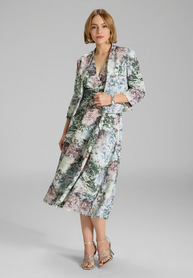 SWING Jackenblazer - Floral bedruckter Scuba Blazer Figurbetonte Passform von SWING